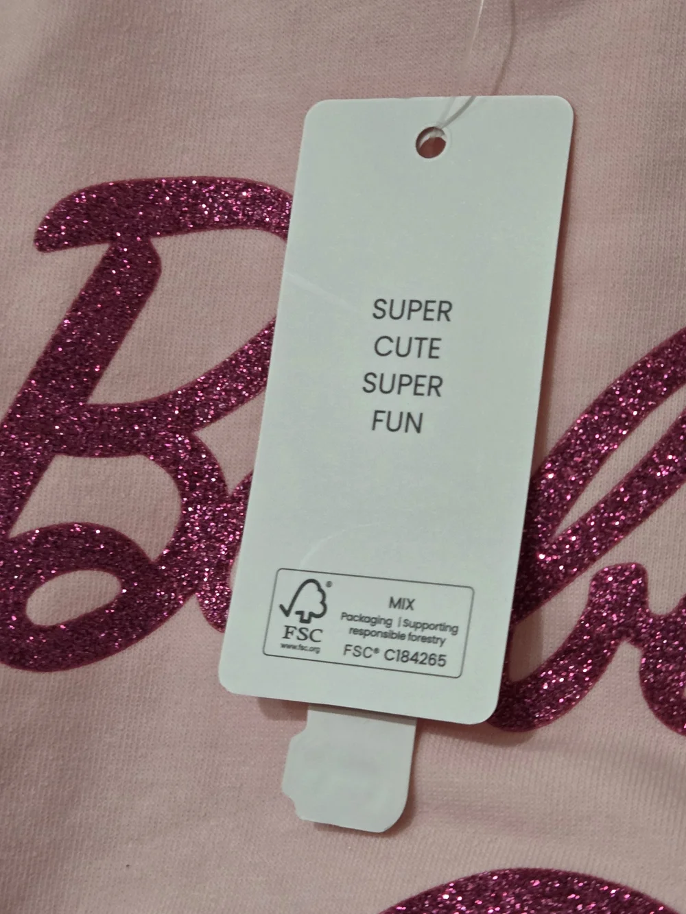 Barbie Pink Glitter Logo 2-Piece Outfit